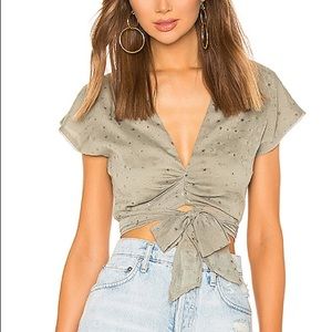 Revolve Superdown Cici Tie Front Top